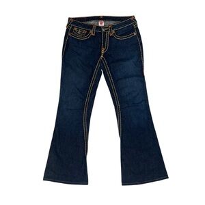 True Religion Women’s Rainbow Joey Demin Jeans Bootcut Made In USA  Size 31